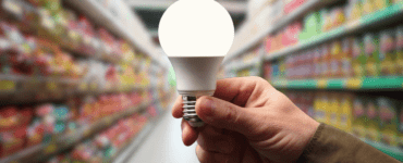 Supermercado bombilla luz led inteligente