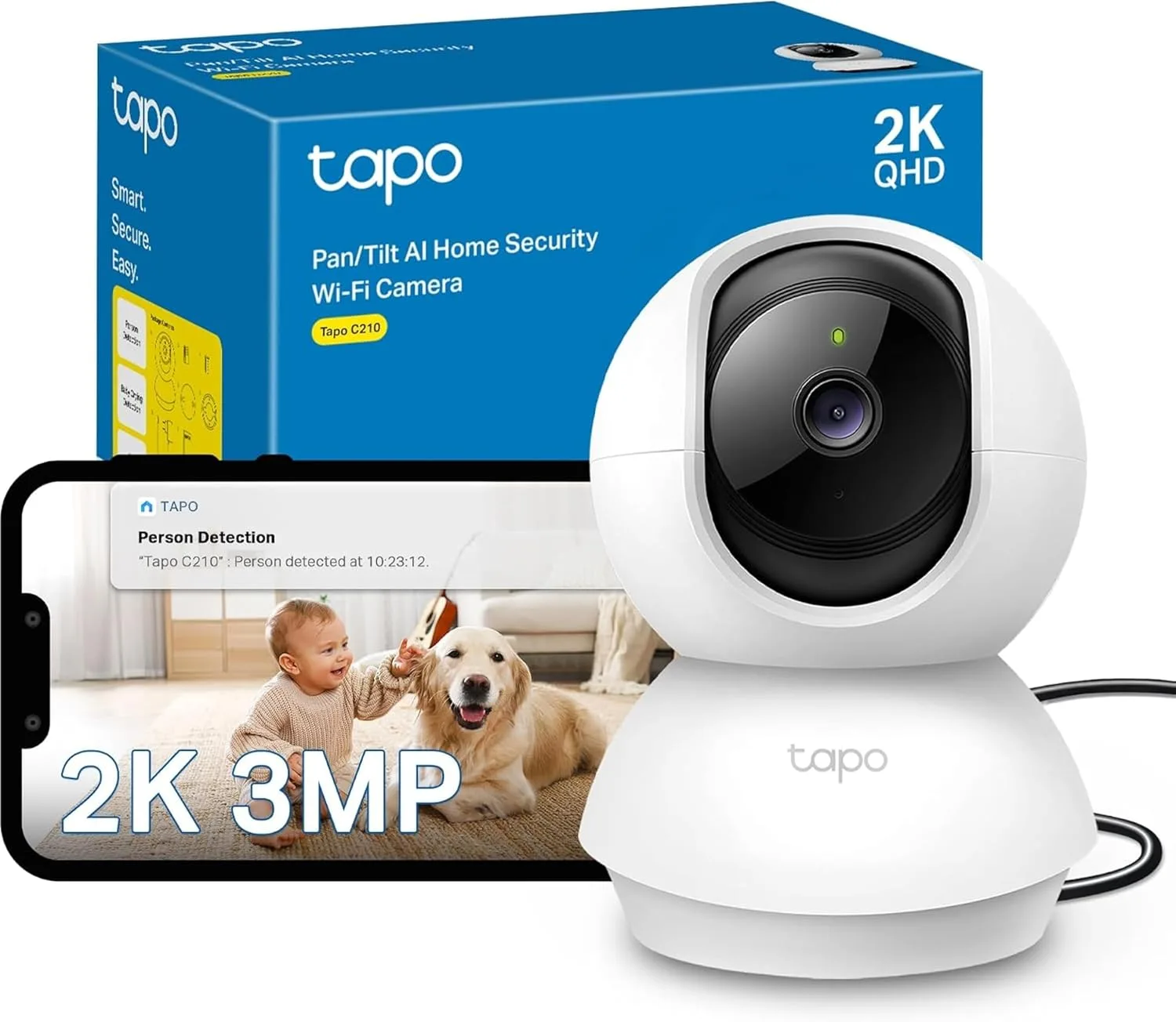 TP-Link Tapo C210 cámara WiFi interior 360º 2K